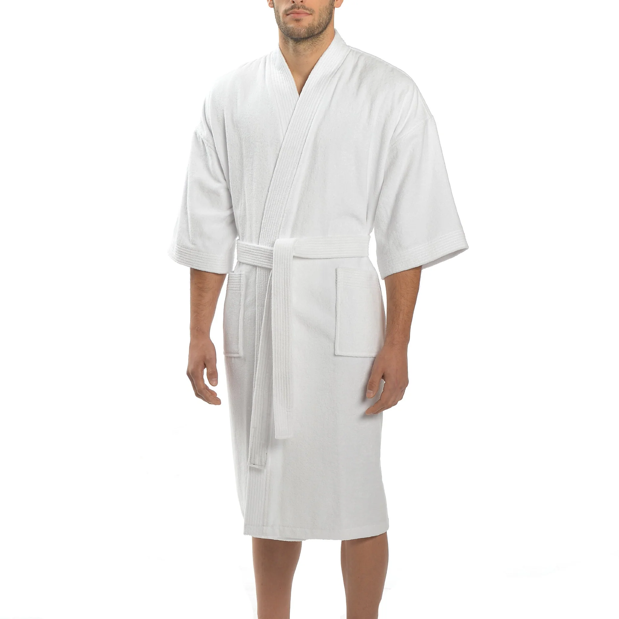 Big and Tall Basic Terry Velour Kimono - Image 3