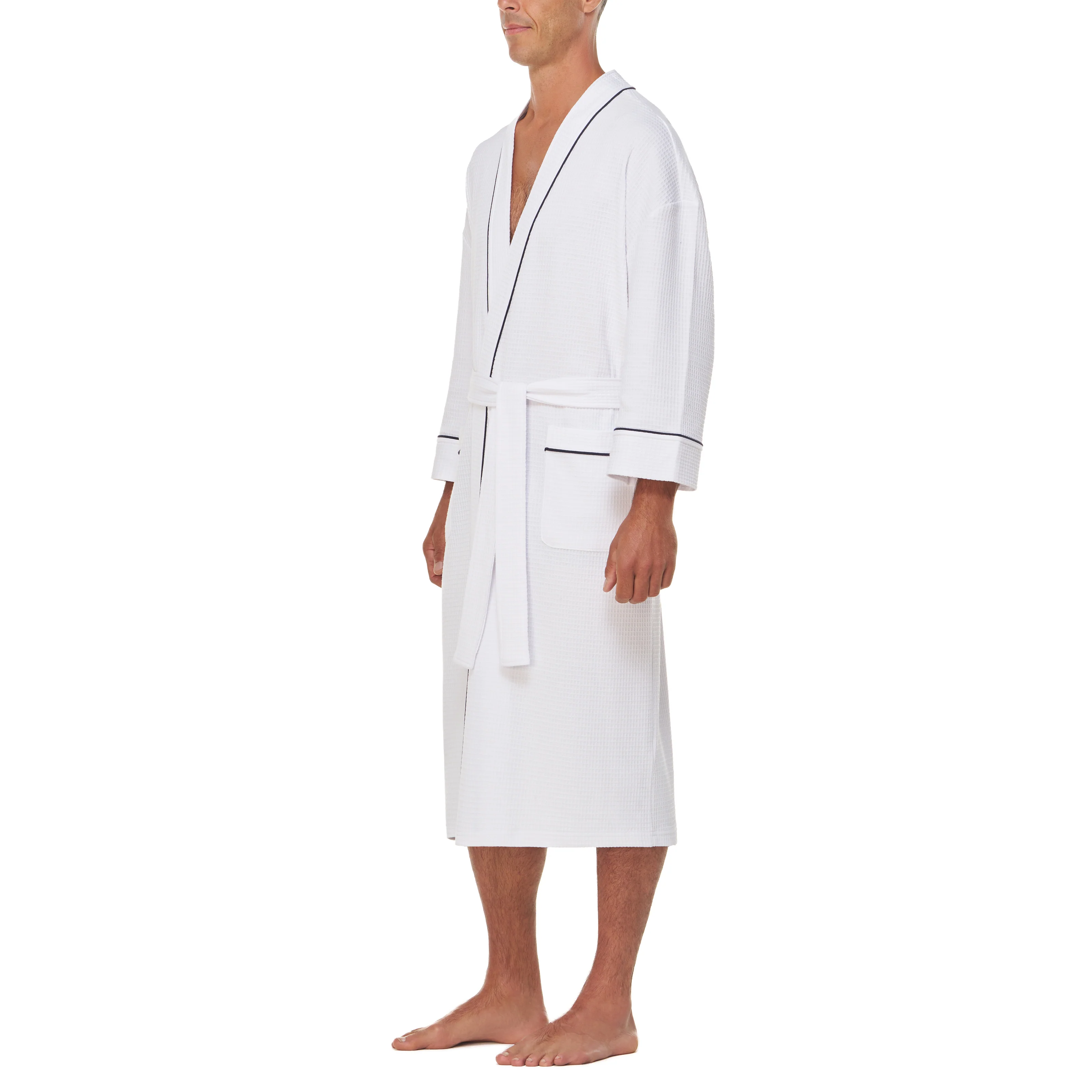 Big and Tall Knit Waffle Kimono - Image 12