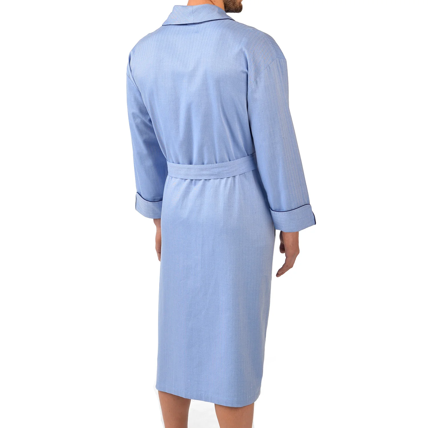 Herringbone Cotton Better Shawl Robe - Image 2