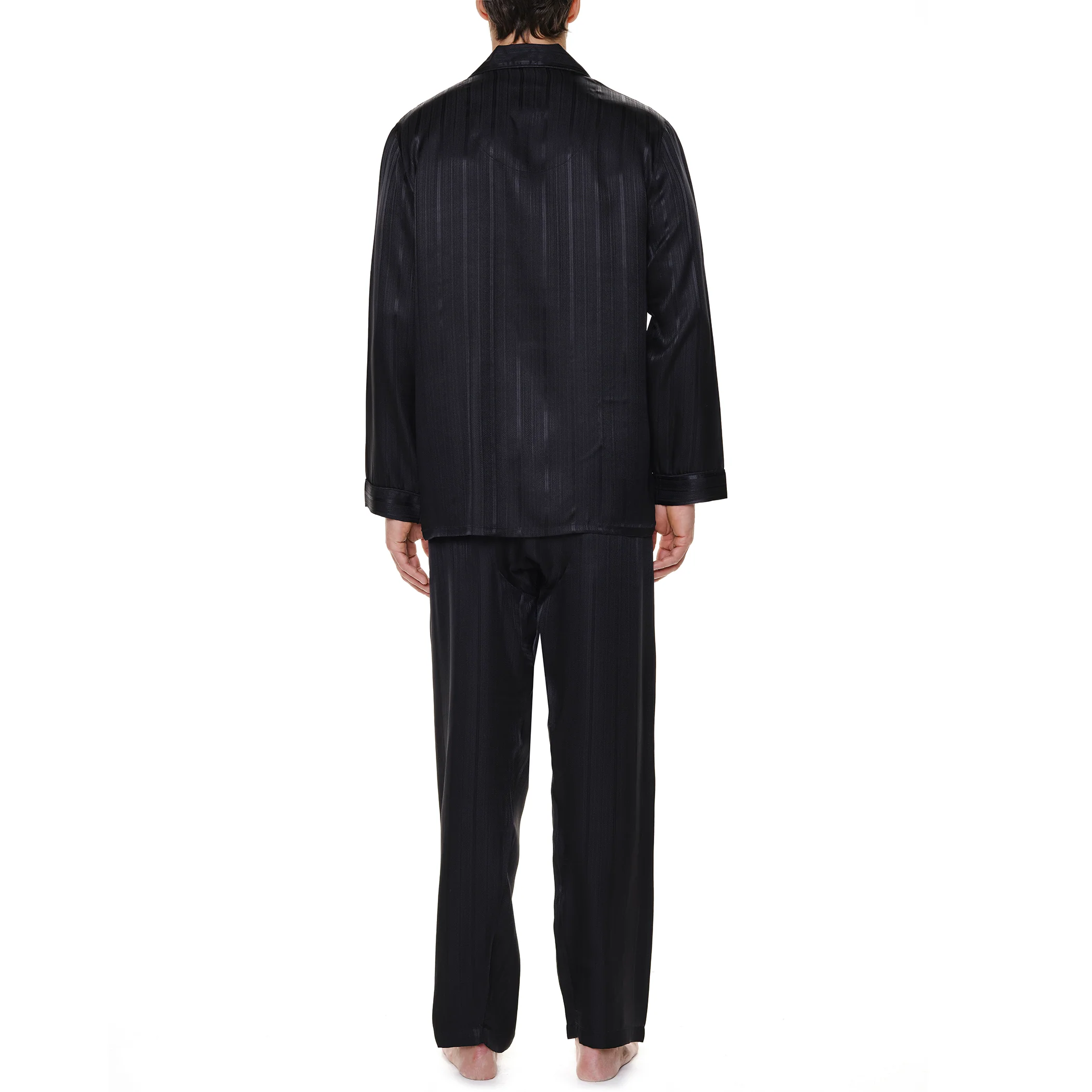 Herringbone Stripe Silk Pajama - Image 7