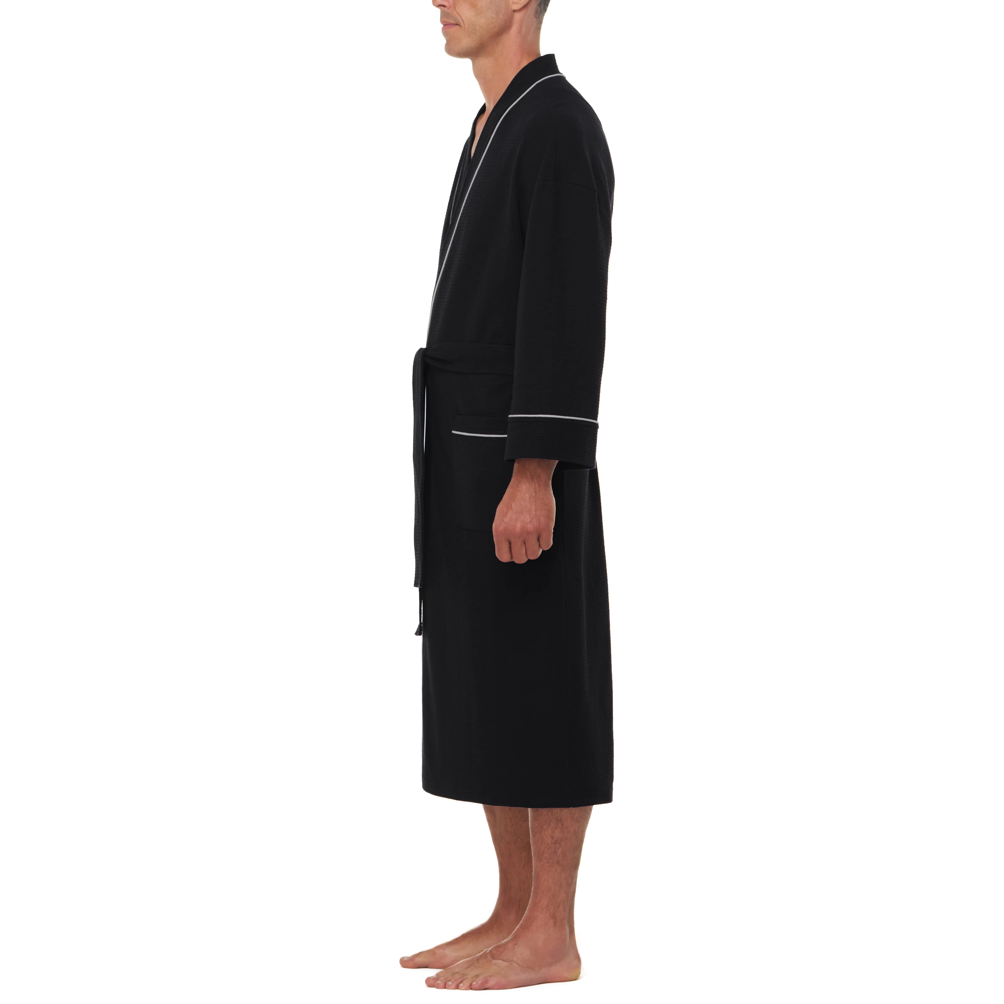 Knit Waffle Kimono Robe - Image 5